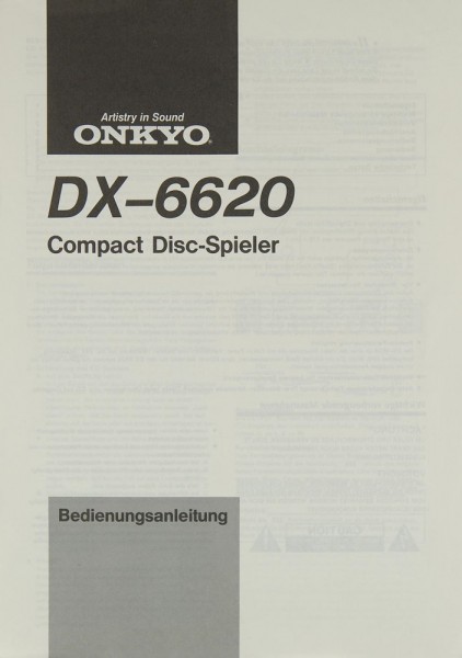 Onkyo DX-6620 Bedienungsanleitung