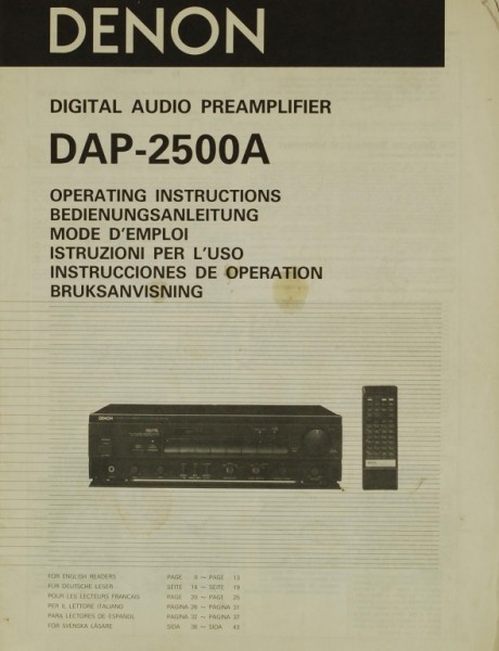 Denon DAP-2500 A Owner&#039;s Manual