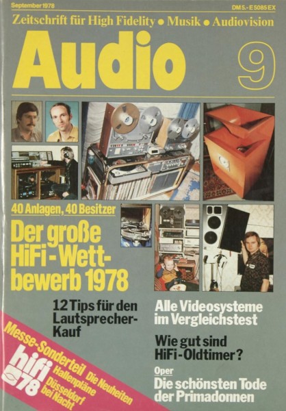 Audio 9/1978 Zeitschrift