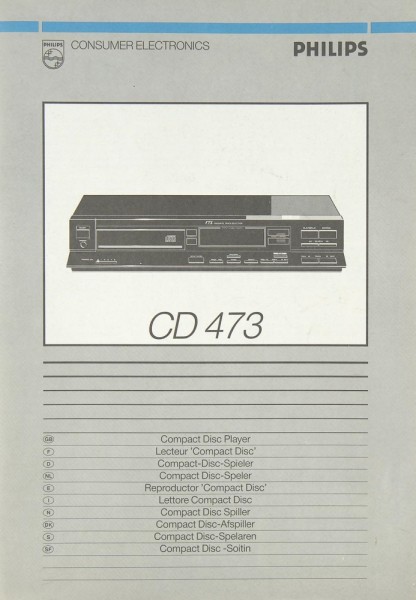 Philips CD 473 User Manual