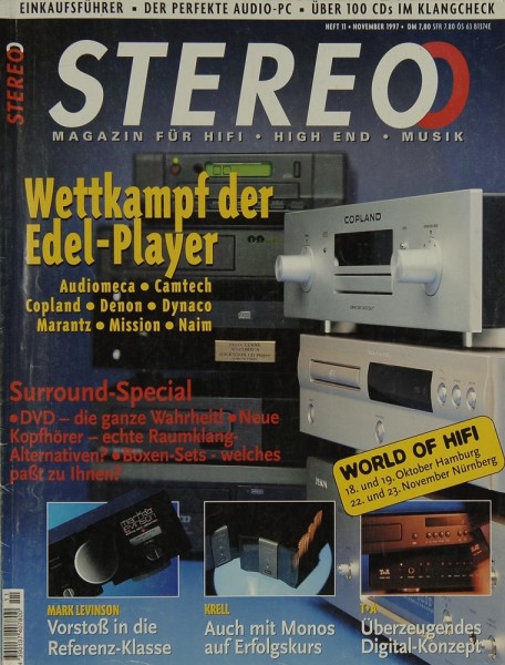 Stereo 11/1997 Zeitschrift