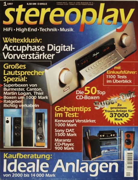 Stereoplay 1/1997 Zeitschrift