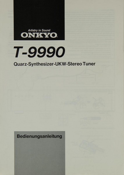 Onkyo T-9990 Bedienungsanleitung