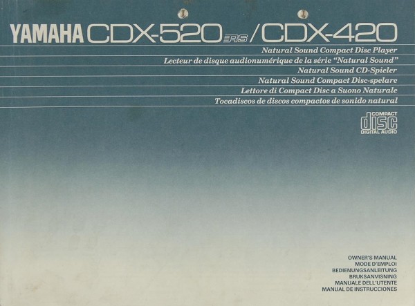 Yamaha CDX-520 RS / CDX-420 Manual