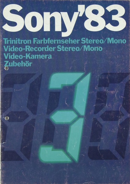 Sony main catalogue 1983 Trinitron Prospekt / Katalog