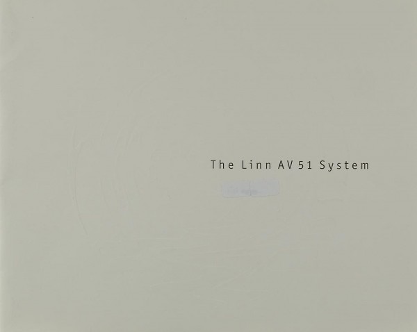 Linn The Linn AV 51 System Brochure / Catalogue