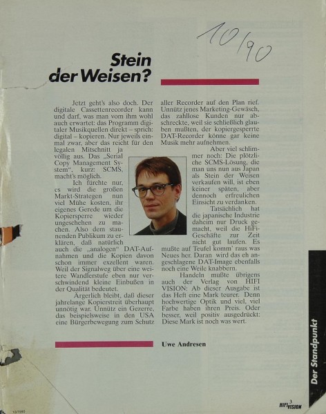 Hifi Vision 10/1990 Zeitschrift