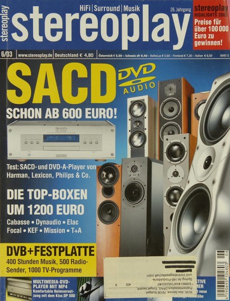 Stereoplay 6/2003 Zeitschrift
