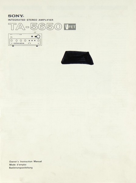 Sony TA-5650 User Manual