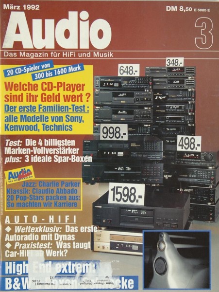 Audio 3/1992 Zeitschrift