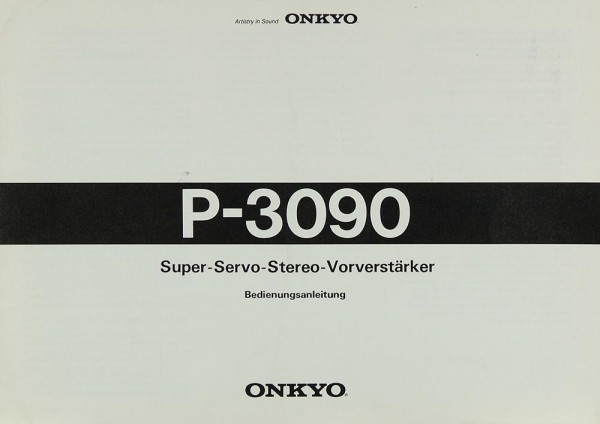 Onkyo P-3090 Bedienungsanleitung
