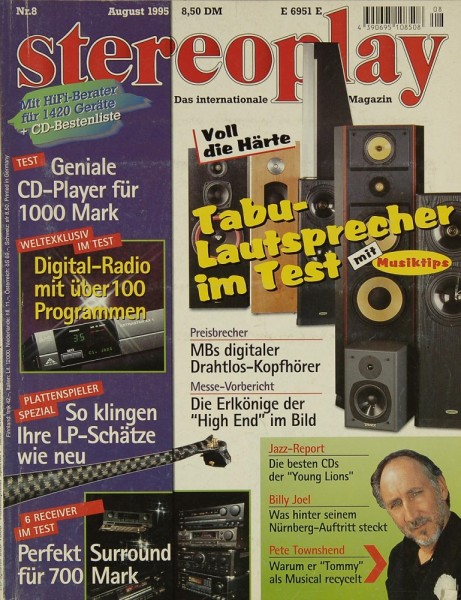 Stereoplay 8/1995 Zeitschrift