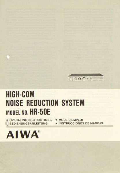Aiwa HR-50 E Manual