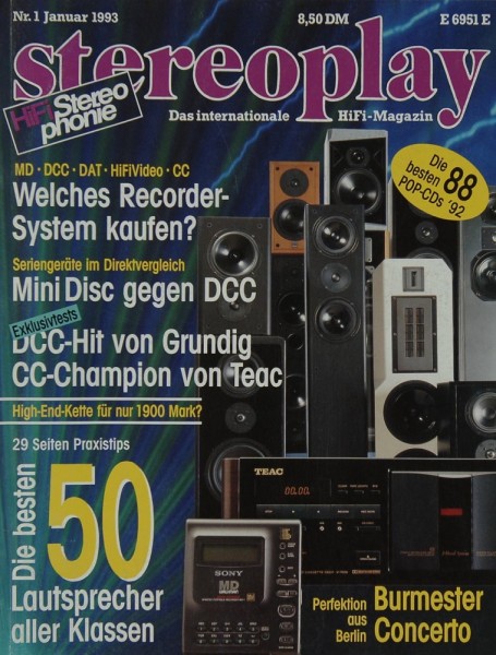 Stereoplay 1/1993 Zeitschrift