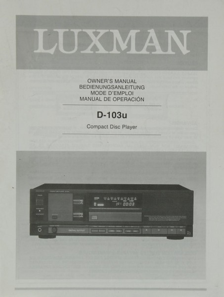 Luxman D-103 u Bedienungsanleitung