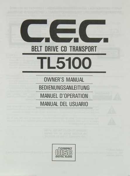 CEC TL 5100 Operating Instructions