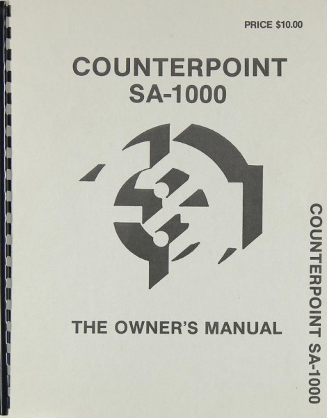 Counterpoint SA-1000 Operating Instructions