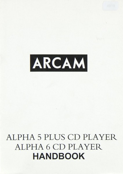 Arcam Alpha 5 Plus / Alpha 6 Manual