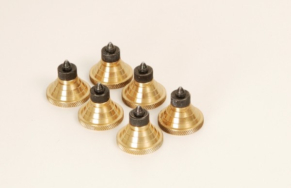 Conical feet brass 6er Set