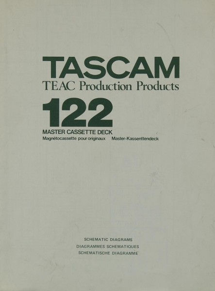 Tascam / Teac 122 Schaltplan / Serviceunterlagen