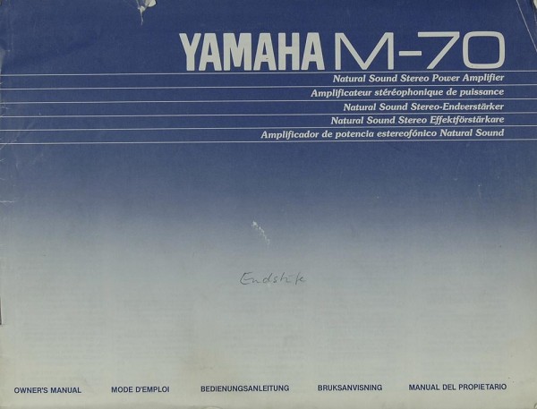 Yamaha M-70 Manual