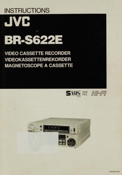 JVC BR-S 622 E Operating Instructions