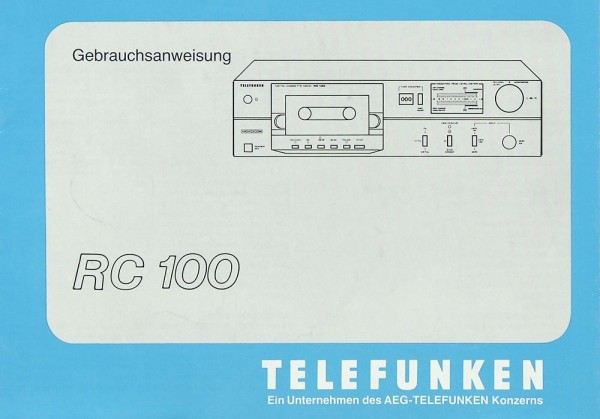 Telefunken RC 100 Bedienungsanleitung