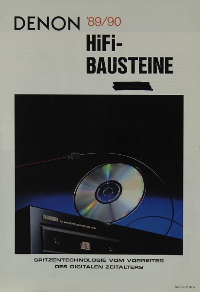 Denon HiFi-Bausteine ´89/90 Brochure / Catalogue