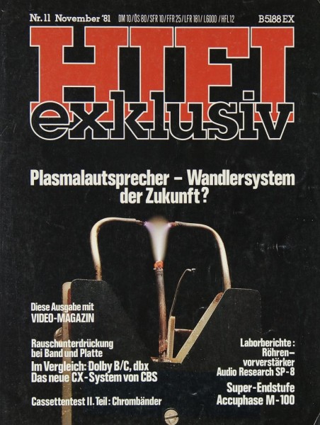 Hifi Exklusiv 11/1981 Zeitschrift