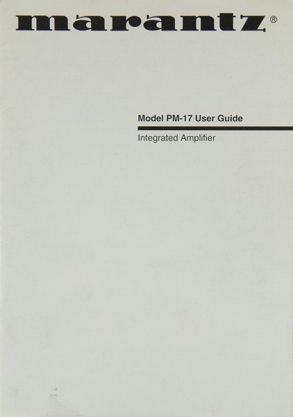 Marantz PM-17 User Manual