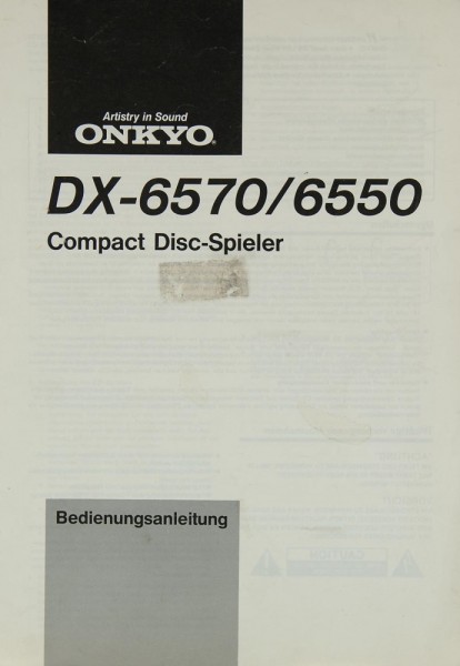 Onkyo DX-6570 / DX-6550 Bedienungsanleitung