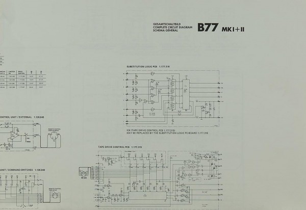 Revox B 77 MK I / II Schaltplan / Serviceunterlagen