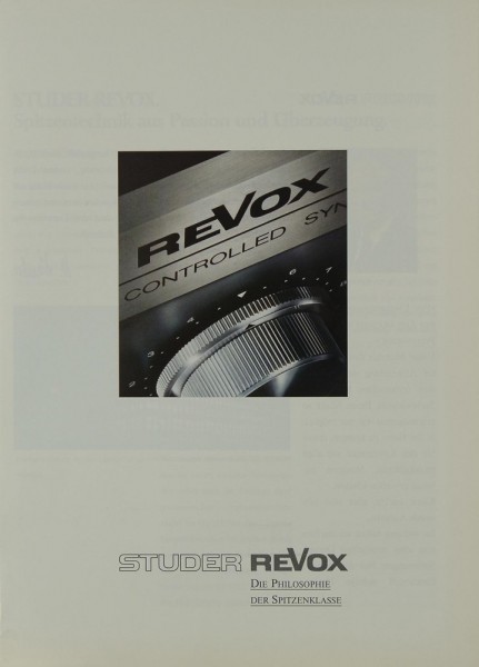 Revox Produktübersicht Prospekt / Katalog