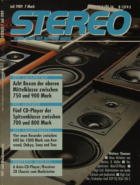 Stereo 7/1989 Zeitschrift