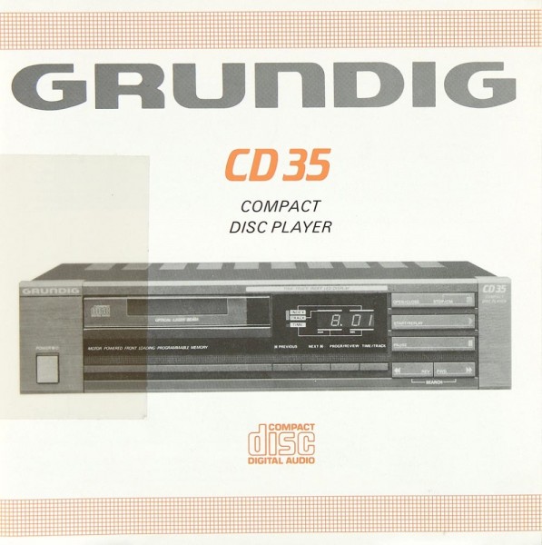 Grundig CD 35 Operating Instructions