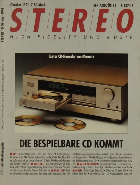 Stereo 10/1991 Zeitschrift