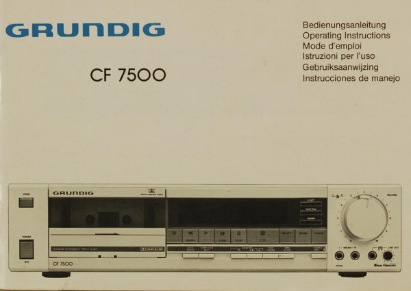 Grundig CF 7500 Operating Instructions
