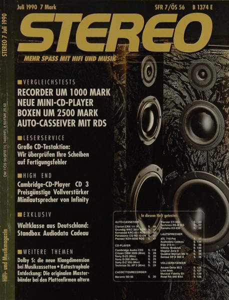 Stereo 7/1990 Zeitschrift