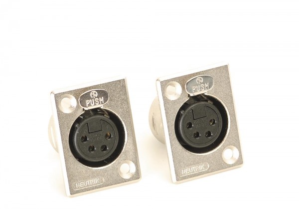 Neutrik XLR-socket 4-pin built-in socket 2-pin set