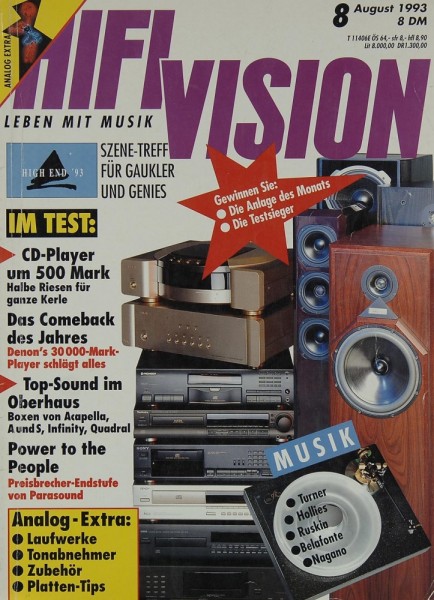 Hifi Vision 8/1993 Zeitschrift