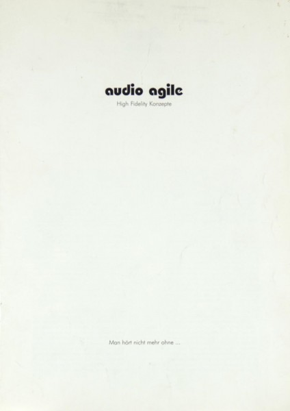 Audio Agile High Fidelity Concepts brochure / catalogue