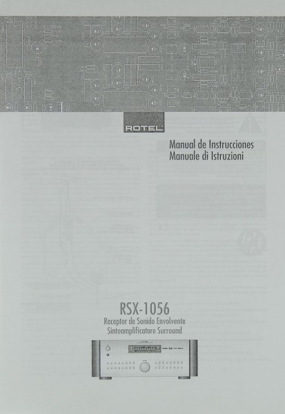 Rotel RSX-1560 Manual