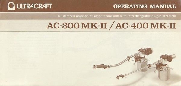 Ultracraft AC-300 MK II / AC-400 MK II Bedienungsanleitung