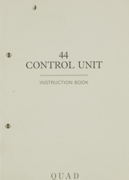 Quad 44 User manual
