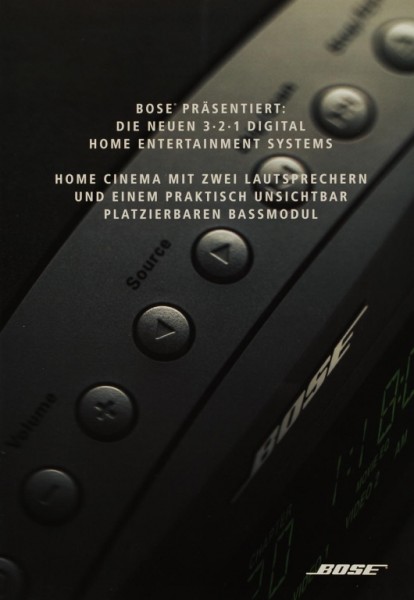 Bose Die neuen 3-2-1 Digital Home Entertainment Systems Prospekt / Katalog