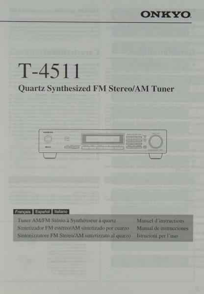 Onkyo T-4511 Manual