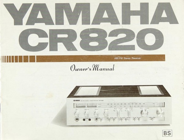 Yamaha CR 820 User Manual