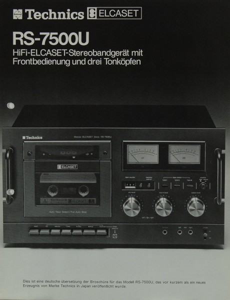 Technics RS-7500 U Brochure / Catalogue