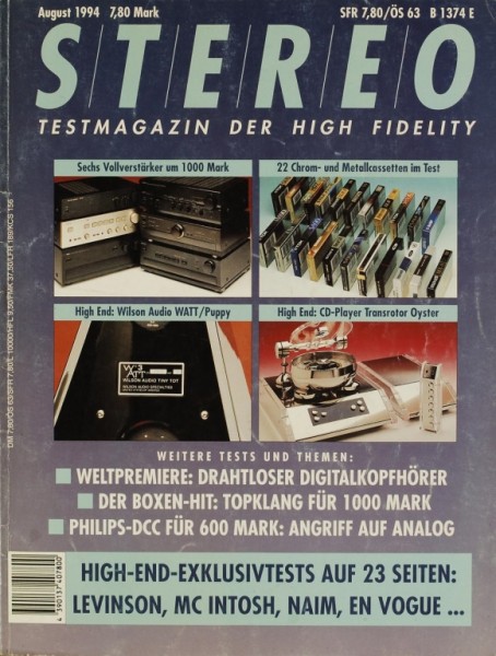 Stereo 8/1994 Zeitschrift
