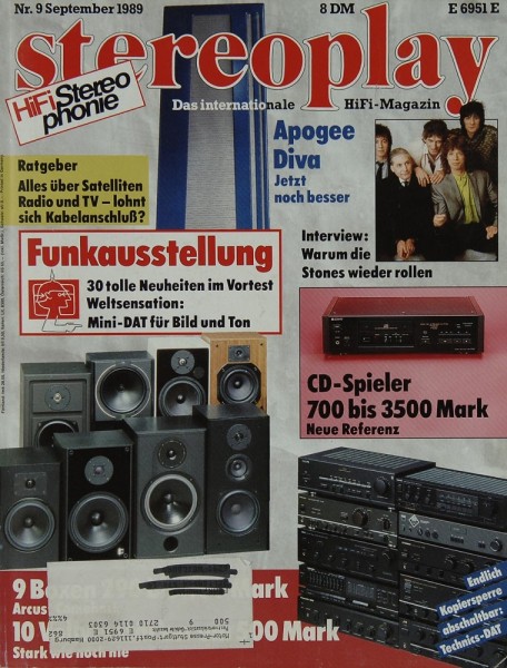 Stereoplay 9/1989 Zeitschrift